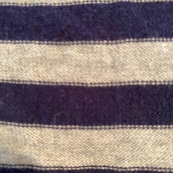Striped Navy and Gray Women's Cardigan - Picture 3 of 9